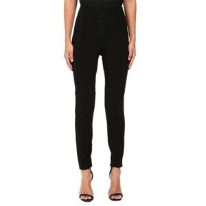 NEIL BARRETT Black Criss Cross Front Super Skinny Fit Ankle Pants Women's IT 40